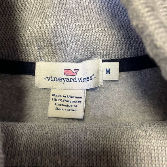 Vineyard Vines Womens Medium Gray Mock Cowl Neck Pullover Fleece Sweatshirt - Picture 5 of 10